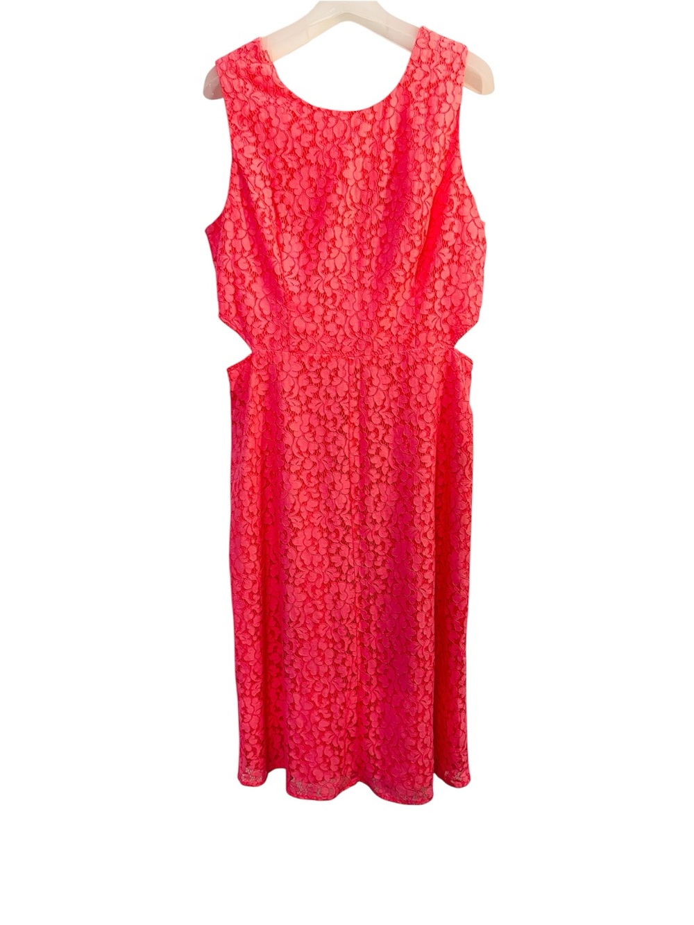 RACHEL Rachel Roy pink Lace Sleeveless Cutout Midi Dress - Sz 10